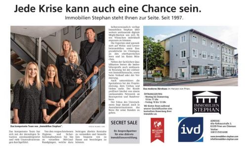 Immobilien Stephan 
Oberbayerisches Volksblatt Sommer 2020
